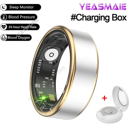 2024 for XIAOMI SAMSUNG Smart Ring Men Women Heart Rate Blood Oxygen Monitor IP68 & 5ATM Waterproof Smartring Multi-Sport Mode