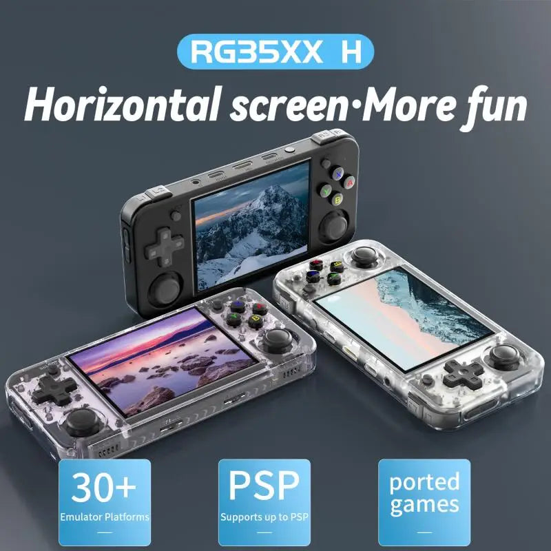 RG35XX H Handheld Game Console Linux 3.5 Inch IPS Screen H700 Retro Video Games Player 3300Mah 64G 5528 Classic Games