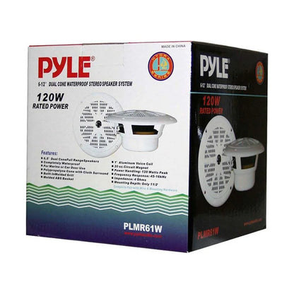 PLMR61W 6.5" 120W Marine/Boat Car Waterproof Full Range Audio Speakers