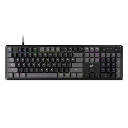 K70 CORE RGB Wired Gaming Mechanical Keyboard with Pre-Lubricated  MLX Red Linear Key Switches, Media Control Dial, Sound Dampening, Icue Compatibility, QWERTY NA Layout - Grey