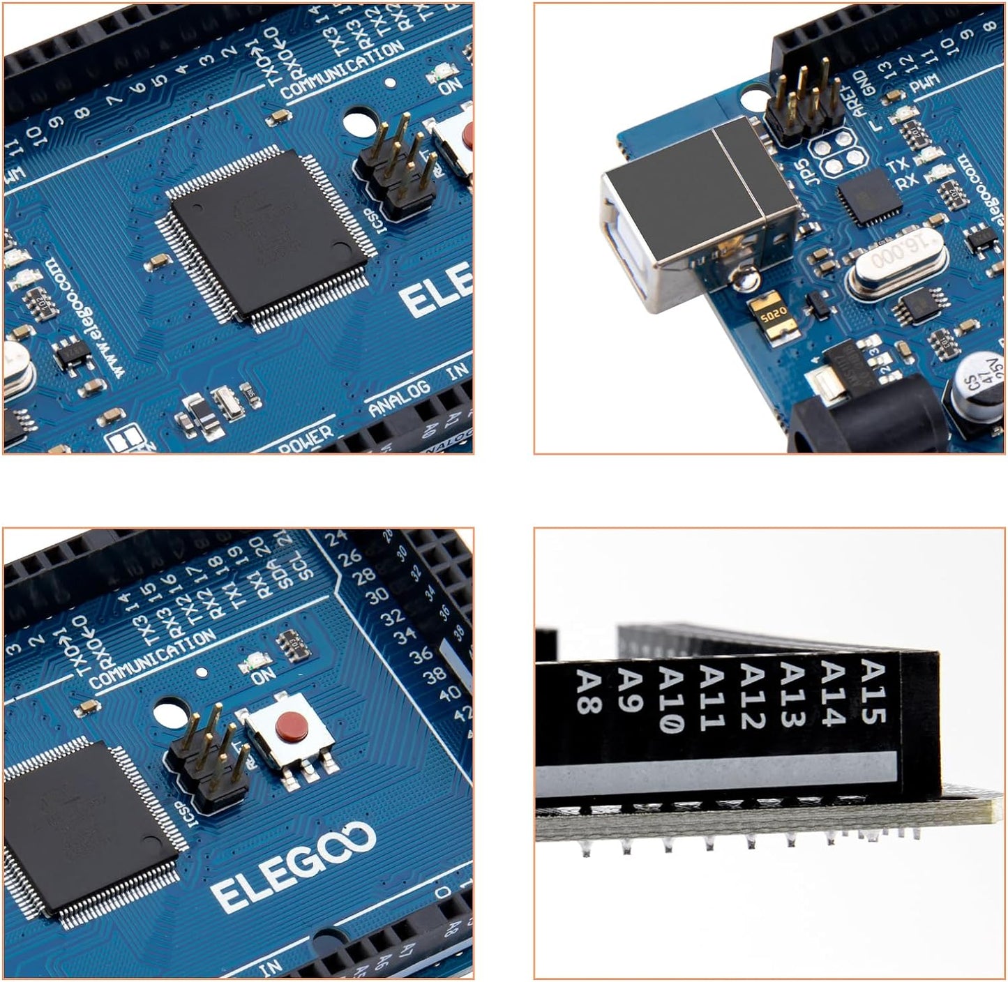 MEGA R3 Board Atmega 2560 + USB Cable Compatible with Arduino IDE Projects Rohs Compliant